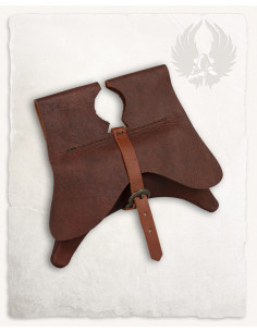 Sac banane médiéval Calvert en marron (20x25 cm.) 2