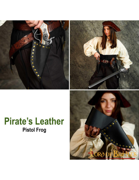 Baldric en cuir pour pistolet pirate...