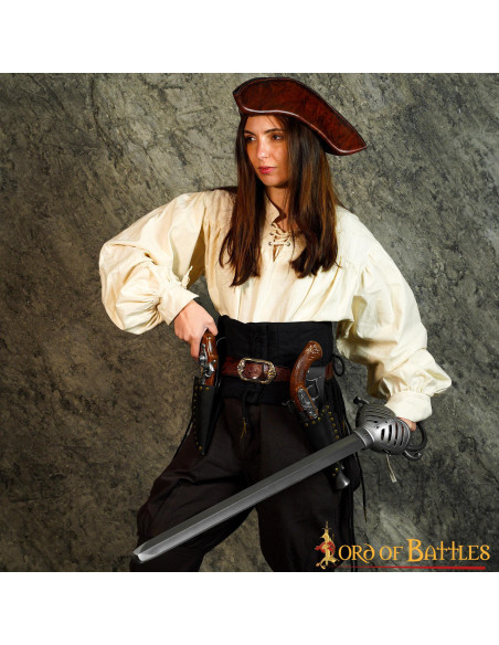 Baldric en cuir pour pistolet pirate...