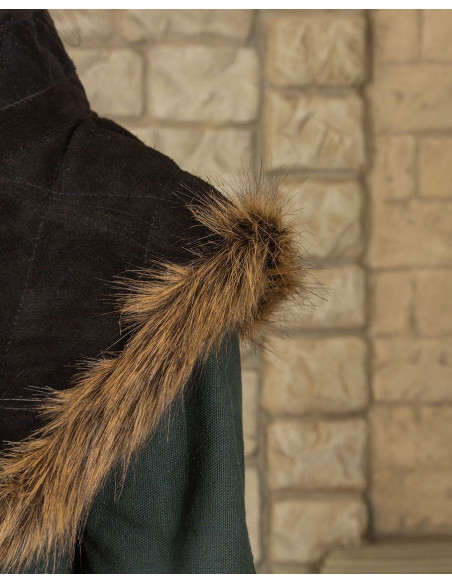 Gorgerin médiéval Nimue en suède - Noir