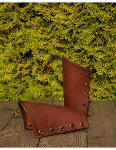 Bracelets d'époque Borg en cuir - Marron 2