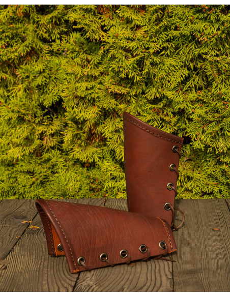 Bracelets d'époque Borg en cuir - Marron