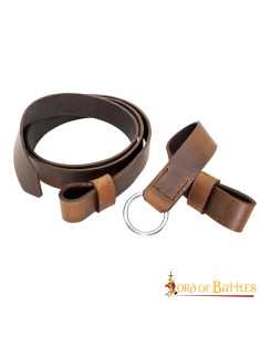 Ceinture d'épée en cuir marron