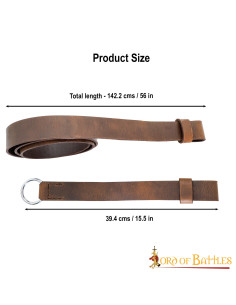 Ceinture d'épée en cuir marron 2