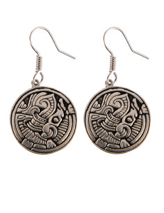 Boucles d'oreilles Viking en laiton argenté
