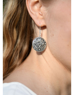 Boucles d'oreilles Viking en laiton argenté 2