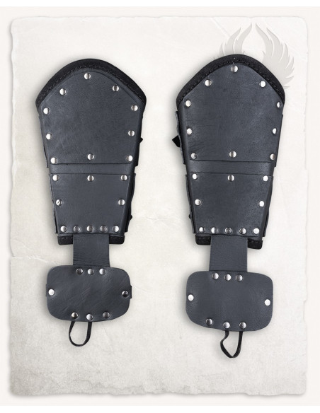 Brassards Romains Quintus en Cuir Noir