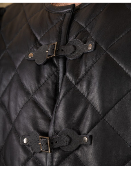 Gambison médiéval Haldur en noir