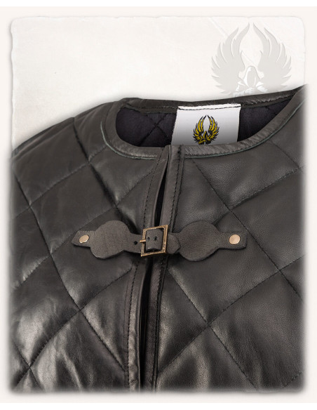 Gambison médiéval Haldur en noir