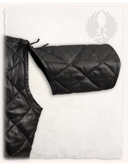 Gambison médiéval Haldur en noir