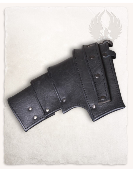 Épaulières médiévales Albrecht en noir