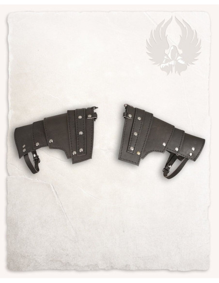 Épaulières médiévales Albrecht en noir