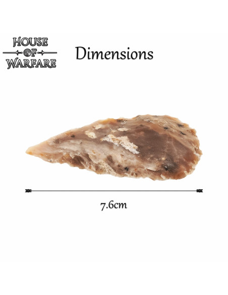 Pointe de flèche en silex brun foncé...