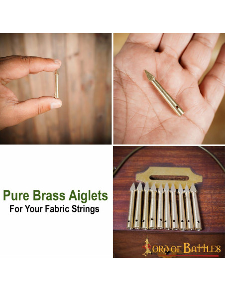 Ensemble de 10 crampons en laiton...