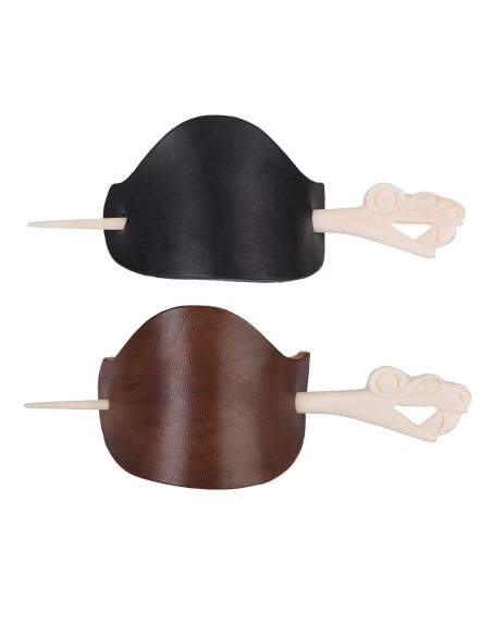 Barrette Viking avec épingle en os -...