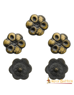 Lot de 5 fleurs décoratives en laiton pour vêtements ou... 2