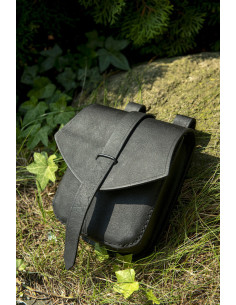 Sac médiéval modèle Tostig, cuir noir