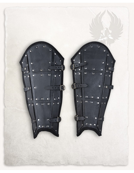 Grèves supérieures en cuir noir...