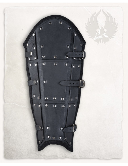 Grèves supérieures en cuir noir...