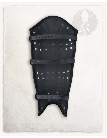 Grèves supérieures en cuir noir...