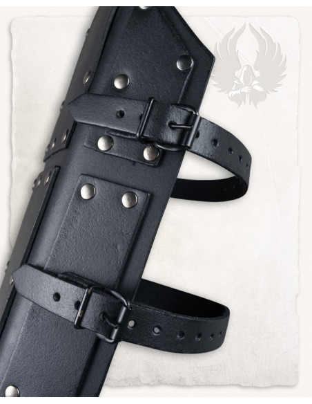 Grèves en cuir noir modèles Quintus