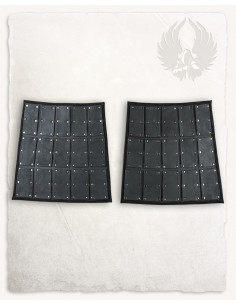 Caisses claires latérales en cuir noir, modèle Quintus