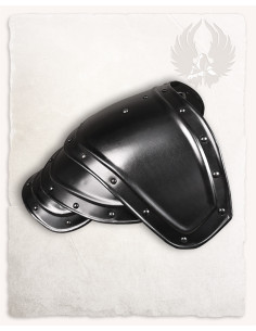 Épaulières médiévales modèle Georg, finition noircie