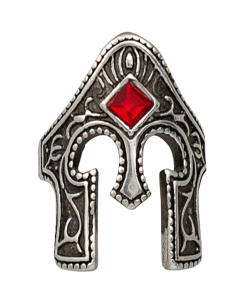 Anneau en acier vieilli pour casque romain