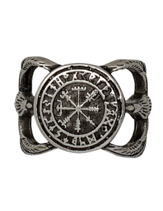 Bague en acier Sceau Templier