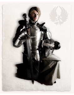 Gardiens de prison médiévaux modèles Galhad, acier poli 2