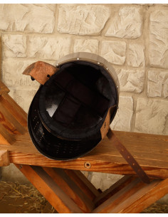 Casque médiéval en acier poli modèle Laurin 2