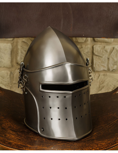 Vasque en acier poli avec visière...