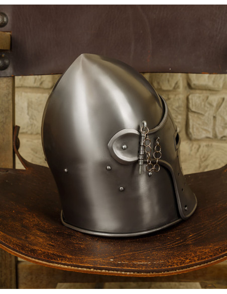 Vasque en acier poli avec visière...