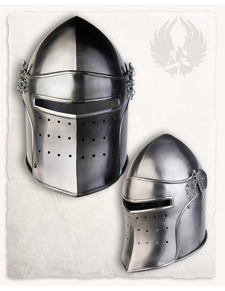 Vasque en acier poli avec visière...