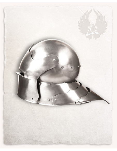 Casque médiéval Sallet acier poli...