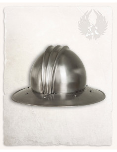 Casque Kettle modèle Owen, acier poli