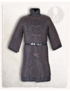 Cotte de mailles médiévale modèle John, finition noircie