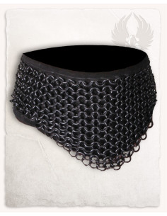 Collier en cotte de maille modèle Richard, finition noircie