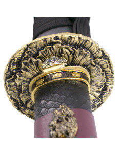 Katana Tsuba décoratif Fleur de cerisier 2