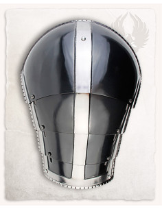 Épaulettes médiévales en acier noirci modèle Kaspar 2