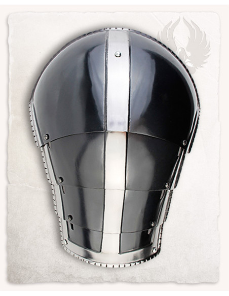 Épaulettes médiévales en acier noirci...