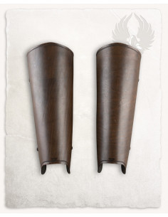 Jambières romaines lisses modèle Octavius, marron