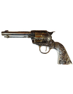 Revolver Colt 45 PeaceMaker manche métal court, 27 cms.
