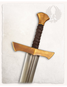 Épée longue médiévale GN modèle Hektor, finition dorée 2