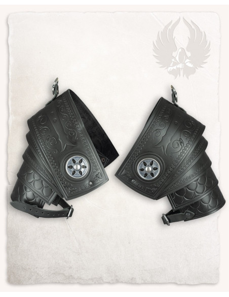 Épaulières en cuir gaufré motif...