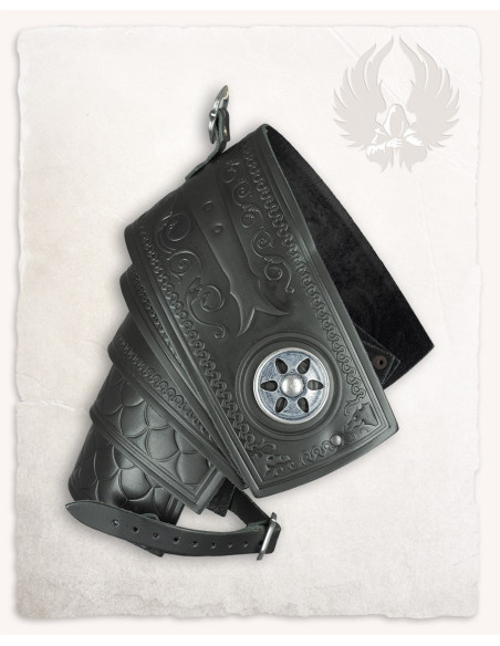 Épaulières en cuir gaufré motif...