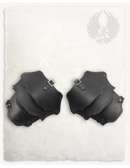 Épaulettes en cuir noir modèle Kendra... Épaulettes en cuir noir modèle Kendra...