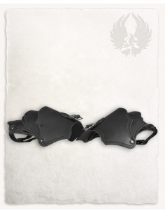 Épaulettes en cuir noir modèle Kendra (2ème édition) 2