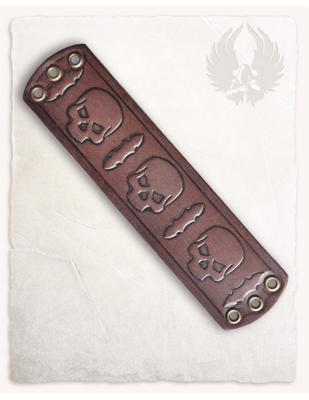 Bracelet gothique têtes de mort et...