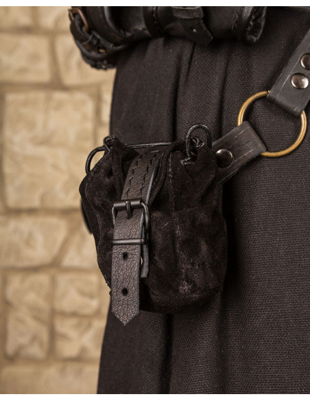 Sac en cuir noir modèle Friedhelm